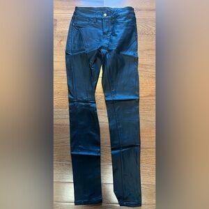 Black Faux Leather Pants